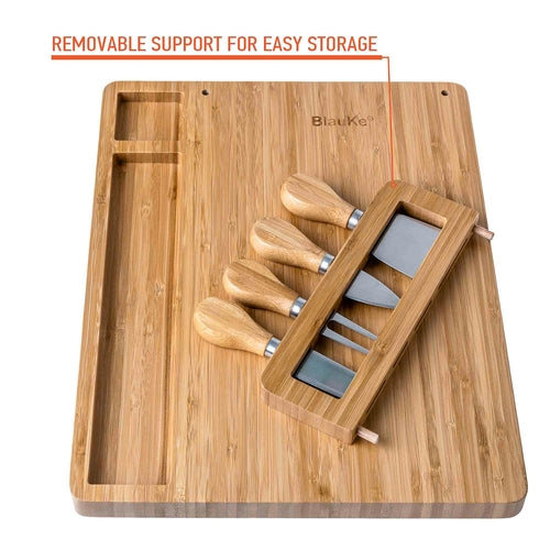 Bamboo Cheese Board and Knife Set